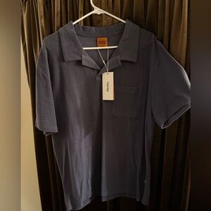 NWT Rhythm Vintage Dark Blue Polo Shirt